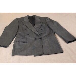 Gianelli Blazer Jacket Men's 38R Wool Blend Double Breasted Six Buttons